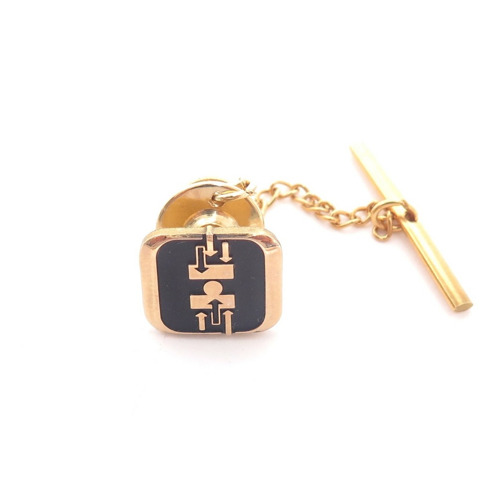 VINTAGE ENAMEL CTO‎ 1/10 10K GOLD FILLED TIE TAC PIN*COMPANY ADVERTISING*ARROWS